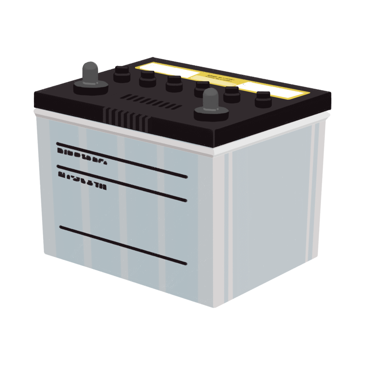 カーバッテリーのフリーイラスト -車用品の無料素材 - チコデザ