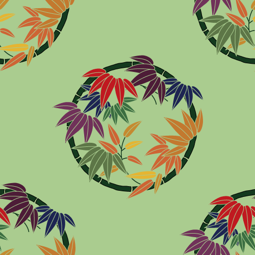 竹が織り成す中華風フレームイラスト・フリー素材なら「シンテリ」