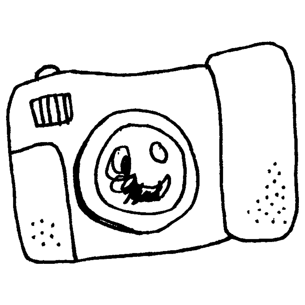 インスタントカメラ アナログ レトロ 手描きイラスト 白黒 素材集のイラスト素材66117440- PIXTA