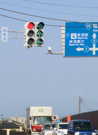 信号の矢印「←↑→」