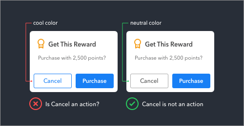 ボタンデザインの色と考え方UXデザインに基づきキャンセルボタンには色をつけない - SeleQt セレキュト SeleQt セレキュト