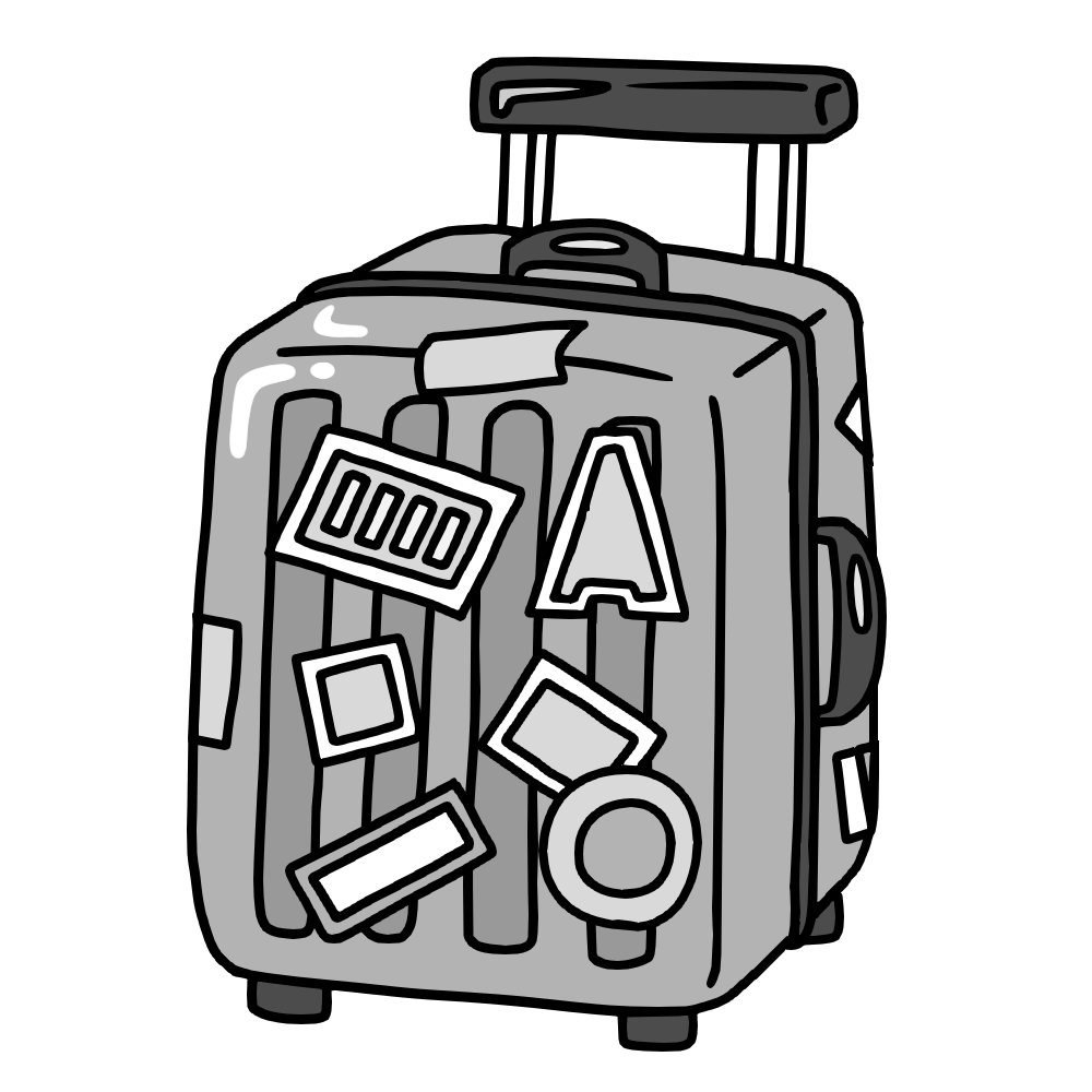 旅行用荷物スーツケースアイコンシンプル ベクターイラスト画像とPNGフリー素材透過の無料ダウンロード - Pngtree