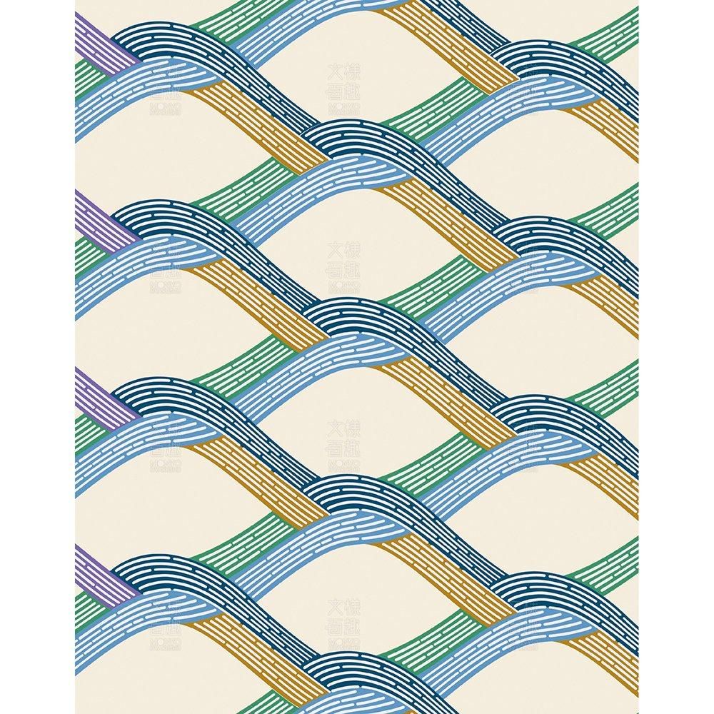 青海波・タイリングパターン和風デザイン・和柄素材なら Wagara Design Navi