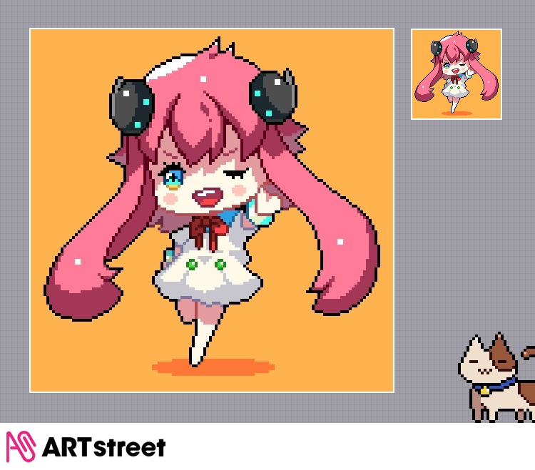 オリキャラをドット絵で描きたいmapleC