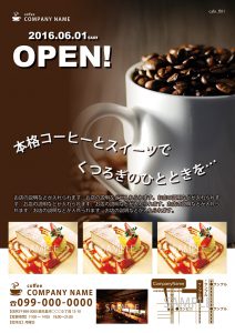 カフェのチラシ パスタなど写真Miễn phí Tờ rơi Mẫu 10184 -- Thiết kế AC