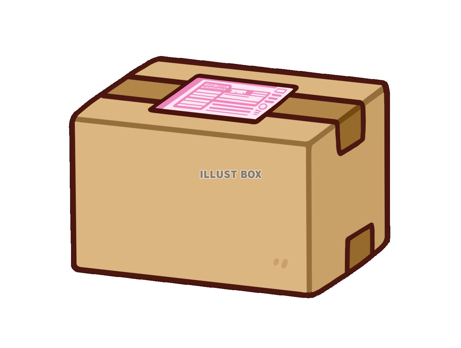 段ボール箱のイラストエコのモト