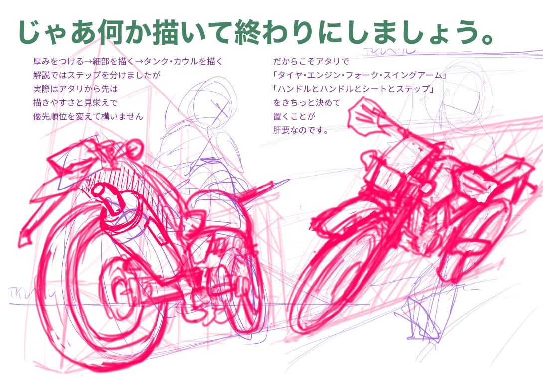 シンプルでレトロな手描きの白バイのイラスト素材106266860- PIXTA