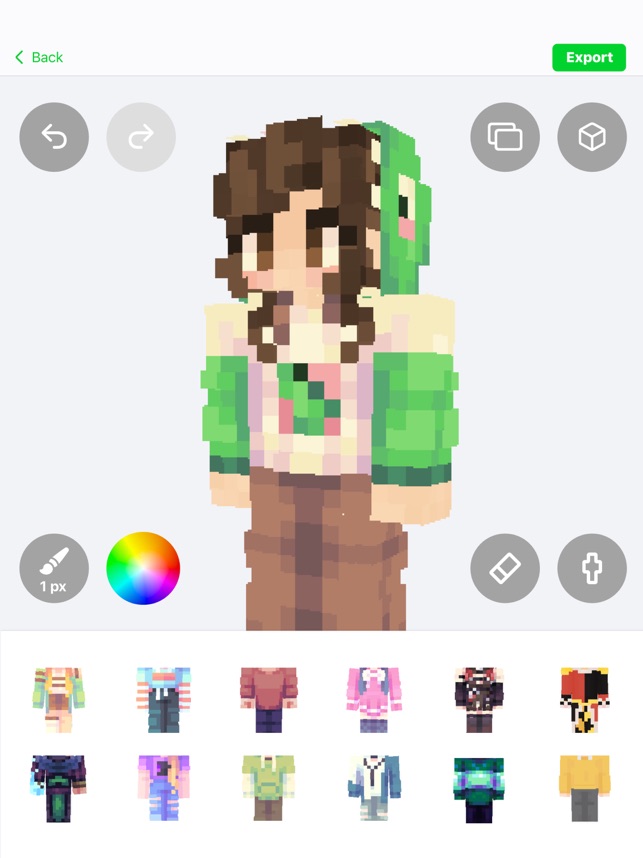 Skinseed for Minecraft Skins パーツを組み合わせてスキンを作成する方法 - Omio Blog-好きな時に好きなことを書くブログ