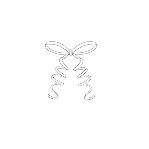 手書きリボンのイラストセット：イラスト無料