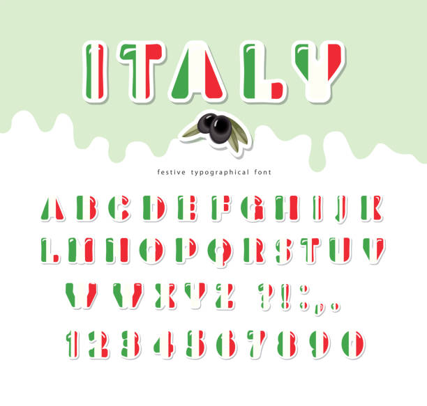 イタリアフォント。ベクター画像アルファベットとラテン文字」のベクター画像素材 ロイヤリティフリー1064776556Shutterstock