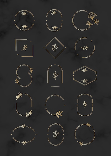 ハーブのフレームロゴ ロゴタンク 企業・店舗ロゴ・シンボルマーク格安作成販売