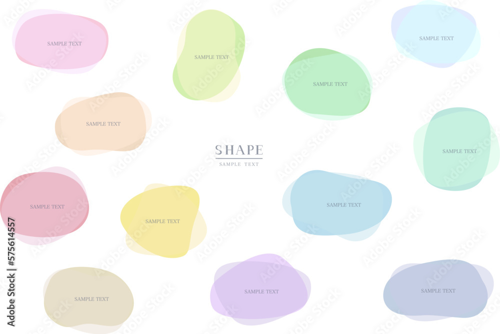 手書き模様の流体シェイプイラストセット 黒 イラスト素材7420011- フォトライブラリ