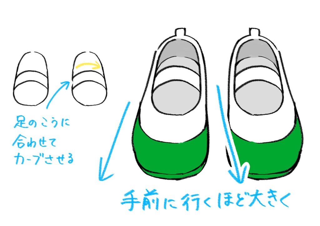 自然な足の描き方・靴の描き方アドビ
