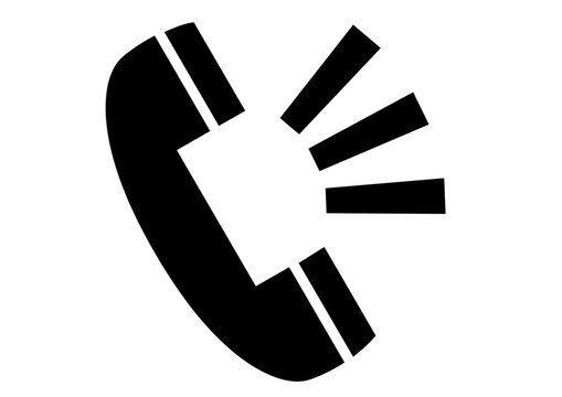 電話アイコン - シンプルなマークのフリーイラスト素材 - チコデザ