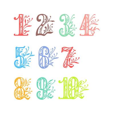 １４種類 数字デコバリエーション – 和気文具ウェブマガジン