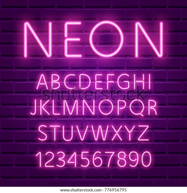 シアン色のネオンの光のアルファベット。デザインの熱烈なフォントです。ネオンサイン。のイラスト素材・ベクター Image 59895605