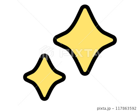 キラキラ記号 黒縁 のイラスト素材117863592- PIXTA