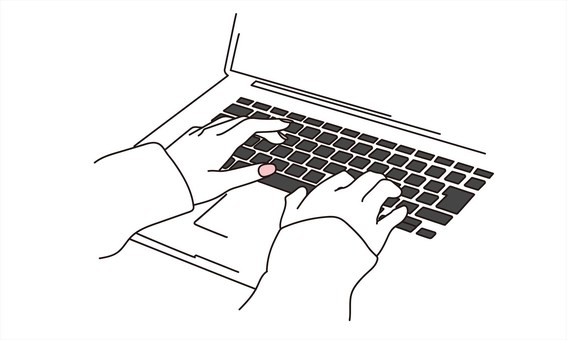 パソコンを使う女性のイラストおしゃれでかわいいフリーイラスト素材 イラストナビ