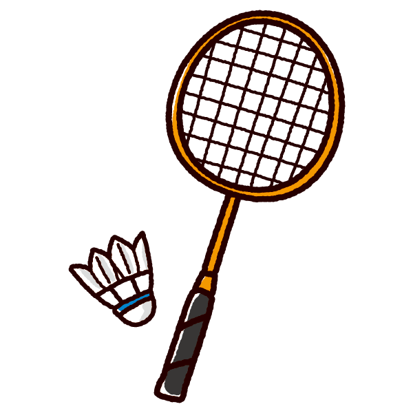 スポーツ用のバドミントンのラケットと羽根のイラストイラスト素材透過、PNGフリー画像ダウンロード - Pngtree