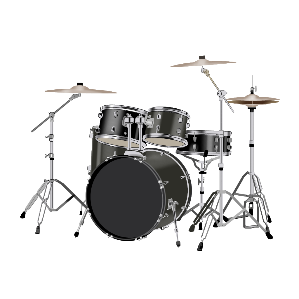 モノクロのバンド楽器アイコンセット - ギター、ドラム、マイクなど音楽デザインに最適のイラスト素材118285283- PIXTA