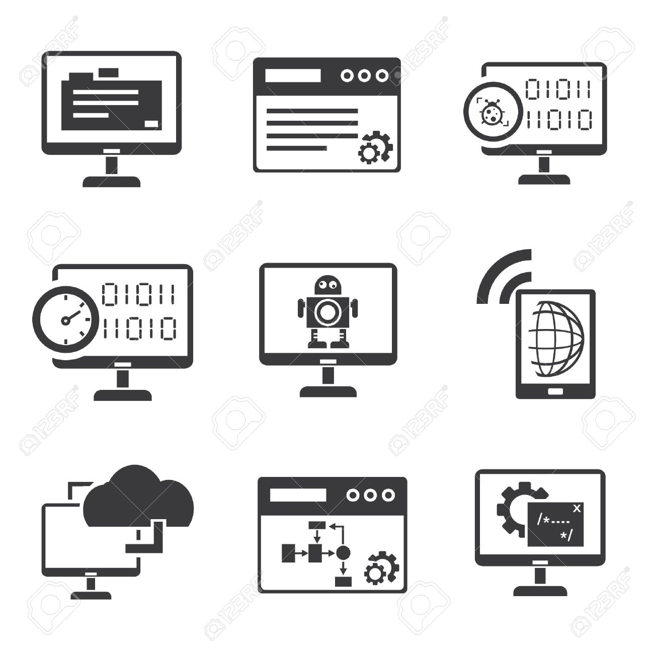 プログラミングのアイコンのイラスト素材・ベクター Image 42155098