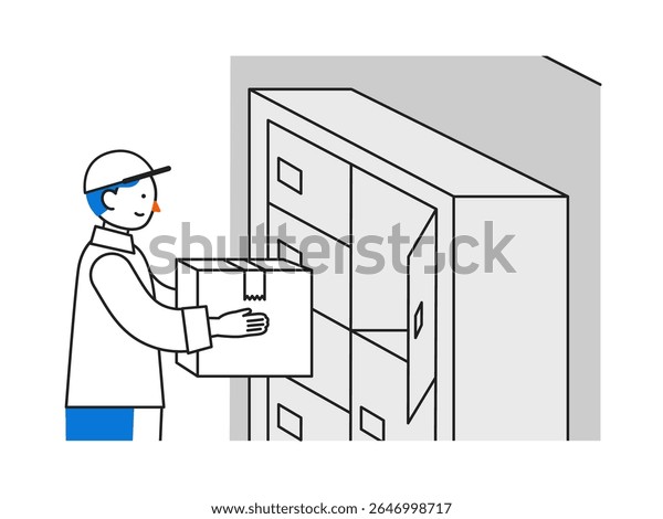 宅配ボックスの梱包 イラストPSD 無料ダウンロード - Pikbest