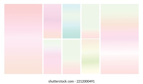 グラデーションガラスモーフィズムモバイルアプリ旅行テンプレート ベクターイラストテンプレート素材PSDダウンロード