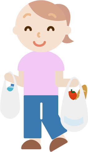 いろいろなビニール袋を持つ人たちのイラストかわいいフリー素材集 いらすとや