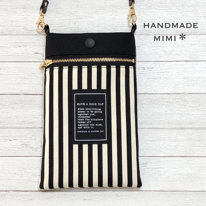 ハンドメイド スマホポーチ スマホポシェット モバイルショルダ