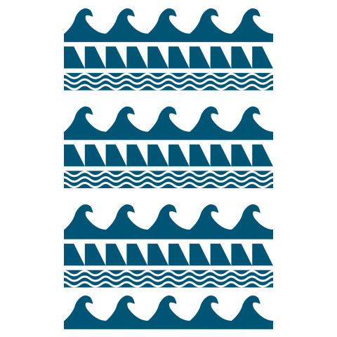 海の波の模様-1リピートパターンのイラスト素材86581535- PIXTA