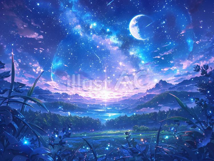 幻想的な輝く鱗粉をまとった虹色の蝶のイラストのイラスト素材121038301- PIXTA