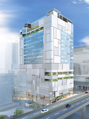 企業本社オフィスビル本社建物-00-外観デザインパースB建築家31会