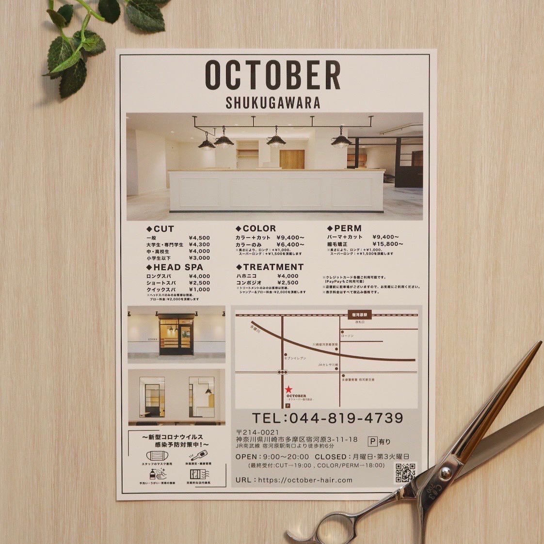 美容室のチラシ制作で参考になる「マイスタ®サロン」のテンプレート例 - マイスタサロン美容室経営の悩みを解決するパートナ