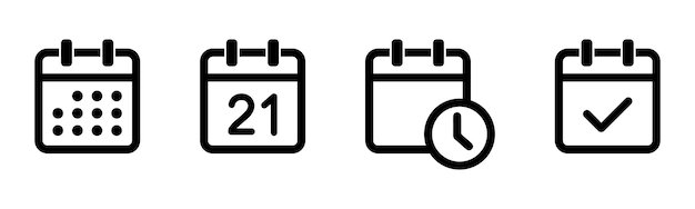 13 日白で隔離とシンプルな黒のカレンダー アイコン - GUIのベクターアート素材や画像を多数ご用意 - GUI, お祝い, アイコン -iStock