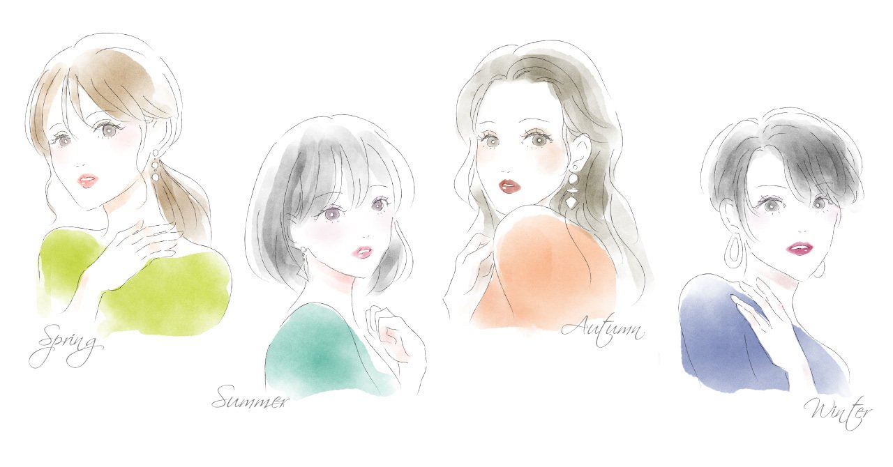 冬服コーデのイラスト⛄️ 10月も今日で終わり！そろそろ本格的にコートやブーツの準備しないとですね🧥👢冬服のコーディネート例をパーソナルカラー4タイプのカラバリで描いてみました。こちらの素材は「イメコンフリー素材」のサイトから無料でダウンロードできます