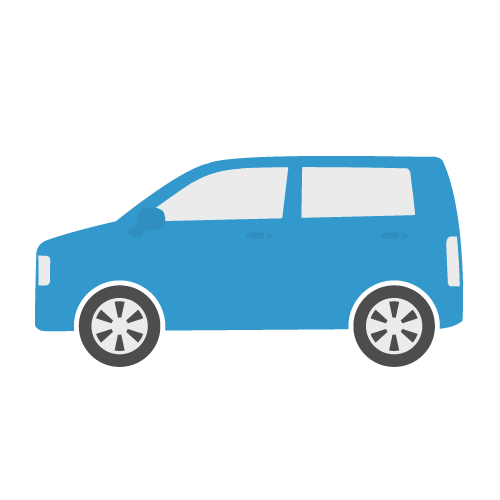 白い車の無料 フリー イラストかわいい手描きの無料素材「てがきっず」保育園・小学校・介護施設にぴったりのフリー素材イラスト