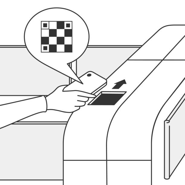 ICカードによる駅や空港の改札の通過のイラスト素材88057711- PIXTA