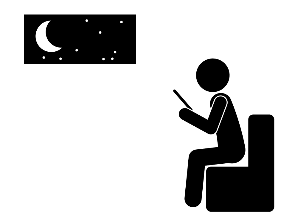 歩きスマホのピクトグラムイラストのフリー素材イラストイメージ