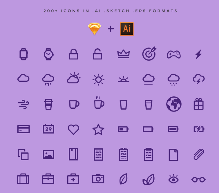 無料素材角丸スタイルと明るい色使いが綺麗なiOS8アプリ風アイコンセット