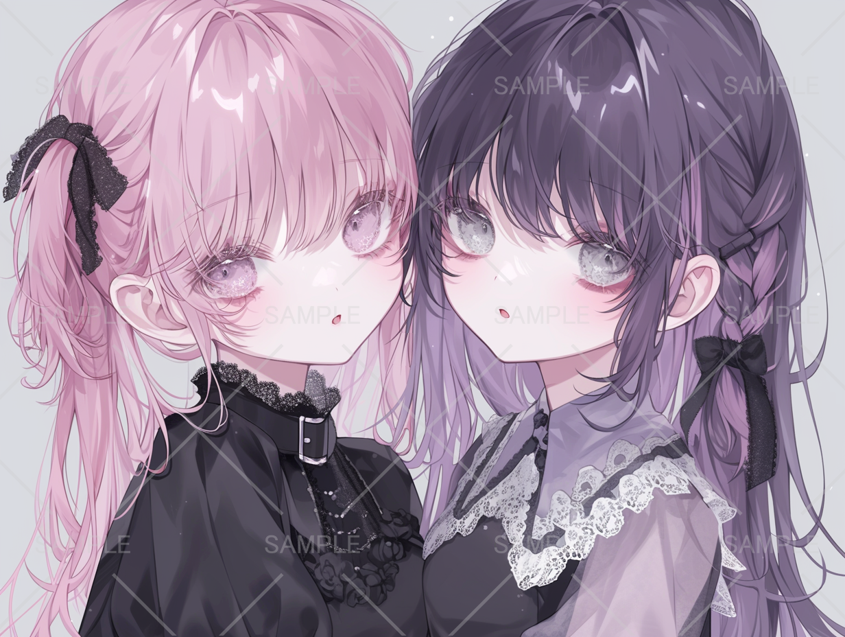 アイコン・ペア画・動画や配信用イラスト等 ¥5000~❤︎可愛い女の子得意です❤︎イラスト全般お受けします！ イラスト依頼・販売 つなぐ