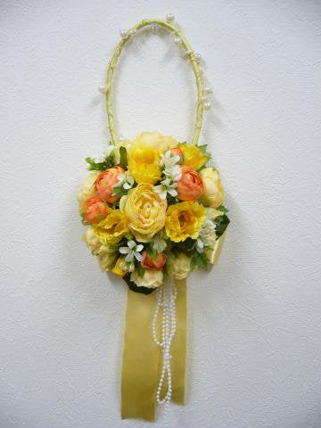 ウェディング バッグ型ブーケ - アトリエノリーズウェディングブーケ・フラワーギフト・花教室の湘南・茅ヶ崎の花のアトリエ