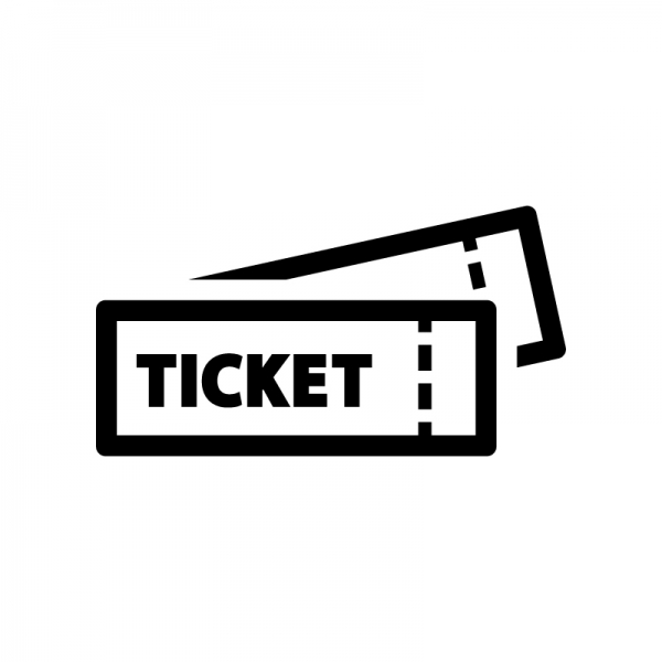 シンプルなチケットアイコンイラスト・フリー素材なら「シンテリ」