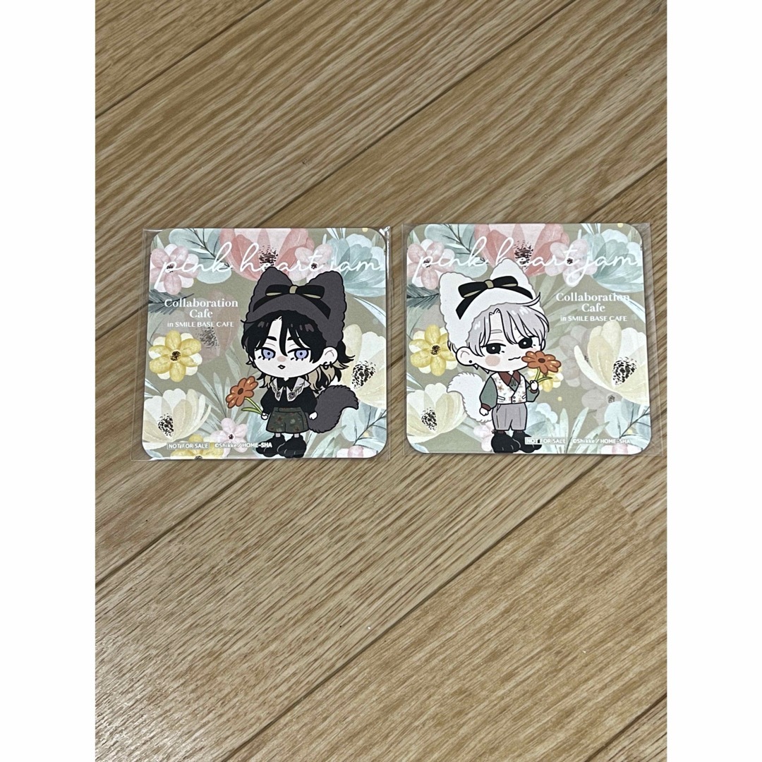 しっけ 先生 ピンクハートジャム アクリルコースター 2点 しっけ 『ピンクハートジャム』 ステラマップカフェ
