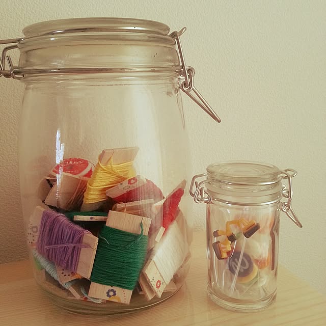 100均 刺繍糸＆手芸材料の収納方法 色ごとにまとめてバラバラにならない＊あまなつのフェルトキッチン＊