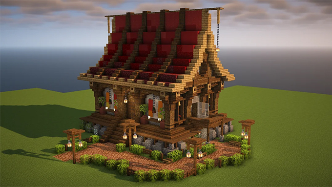 マイクラ 建築初心者でも作れる！木2種類のオシャレな家の作り方を紹介