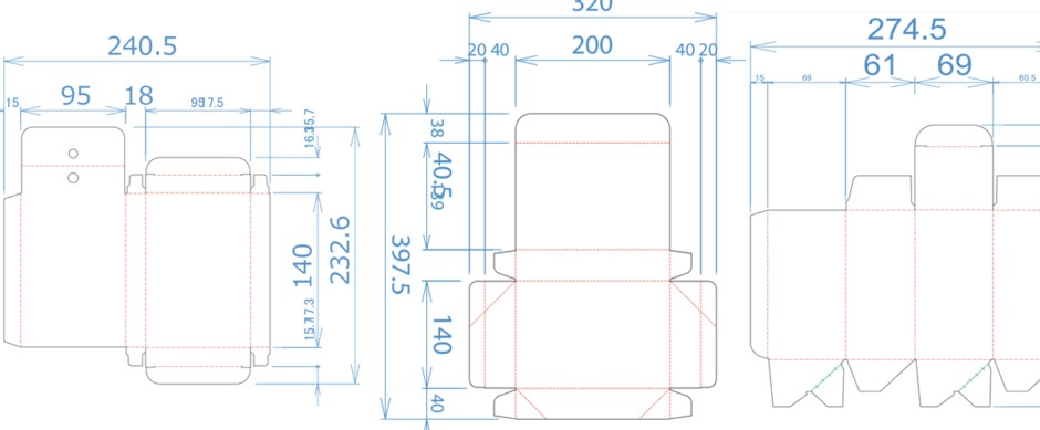 発送・ディスプレイ兼用箱 即陳ケース の展開図 – 紙箱・化粧箱.NETオリジナルの箱・パッケージの印刷通販 丸信