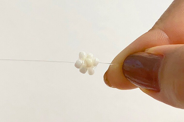 ビーズブレスレット花作り方TikTok