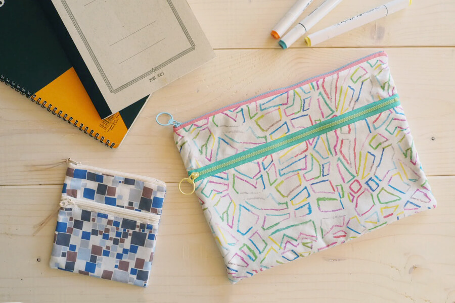 20cmファスナーを使った手作りポーチ製作動画 - ハンドメイド子供服