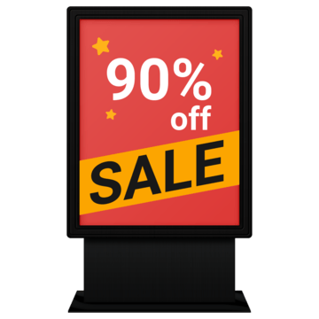 リアルなデジタルサイネージのイラスト無料ベクトル素材