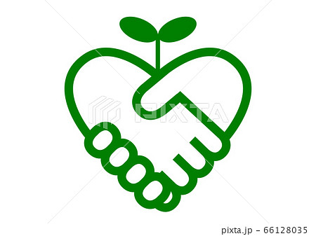 ロゴ作成デザインです。ECACOCA握手握手をイメージしたロゴマークです